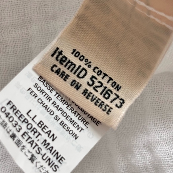 L.L. BEAN White Cloud Gauze High Rise Cover-Up Shorts--NWT--L - Picture 11 of 12
